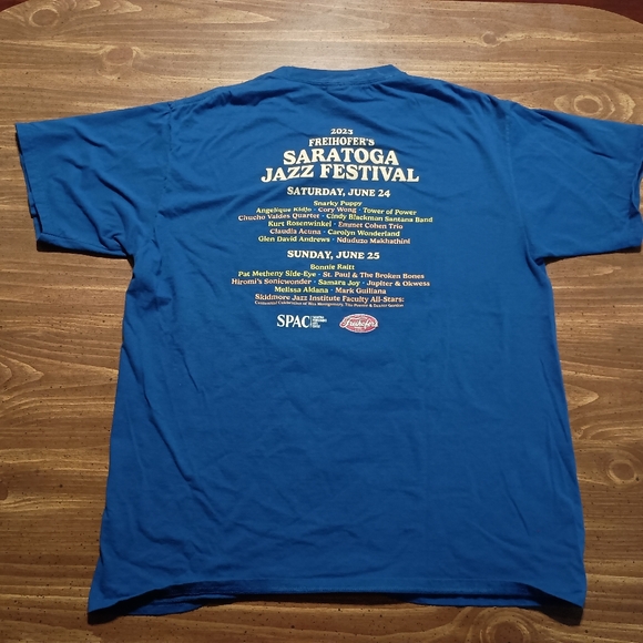 SARATOGA JAZZ FESTIVAL CONCERT T-SHIRT - LG // Music Band Tee Shirt NY 2023 - Picture 11 of 12
